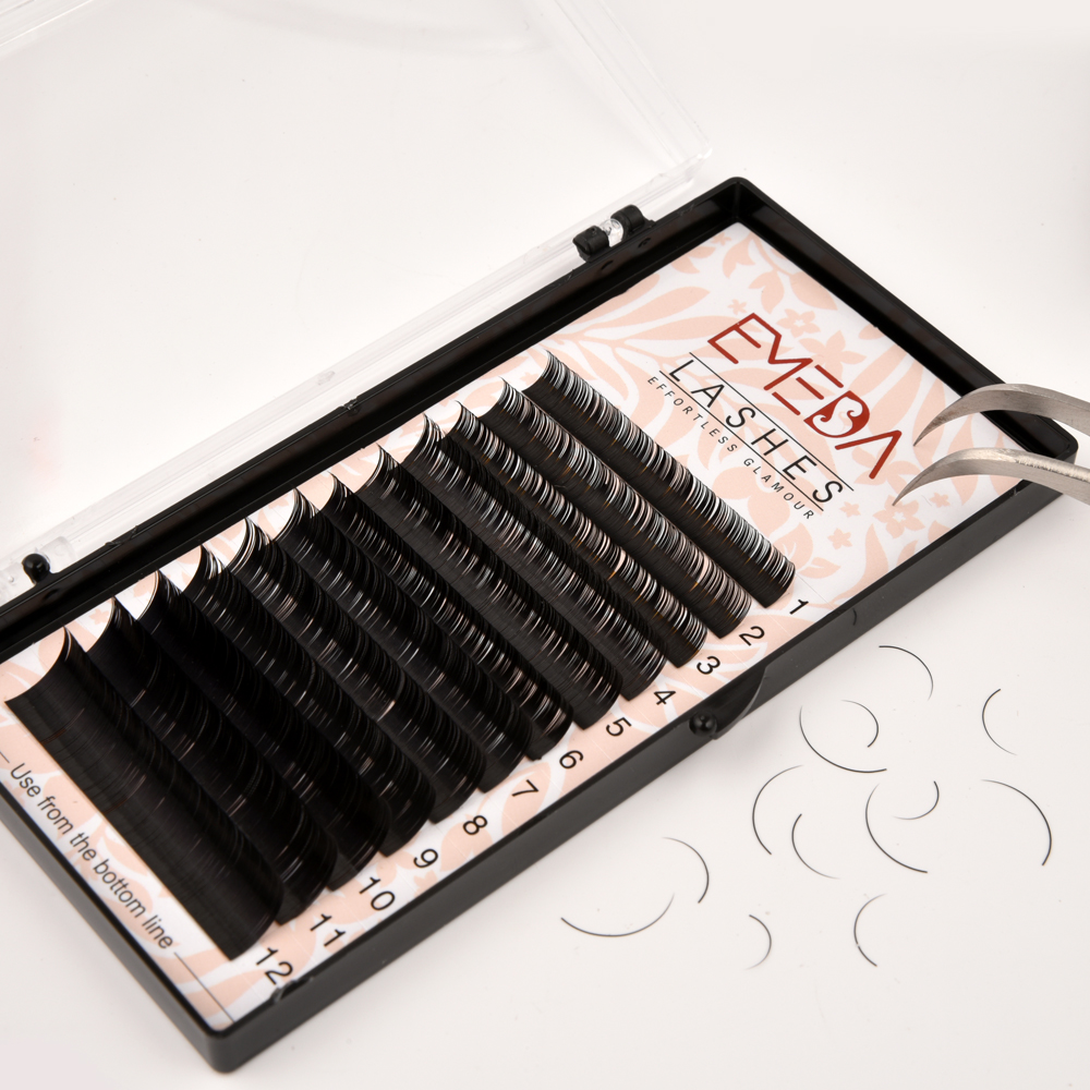 Eyelash Wholesaler Premium Korea PBT Fiber Classic Eyelash Extensions 0.1-0.25mm Thickness Lashes in the UK YY133